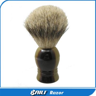 China La plata Handcrafted inclina el mejor del pelo del tejón que afeita el cepillo del cuidado para la preparación de los hombres en venta