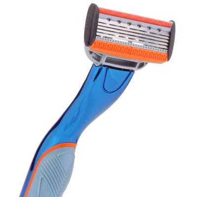 China Blue color Ladies shaver removable shaving 6 blade razor for woman for sale