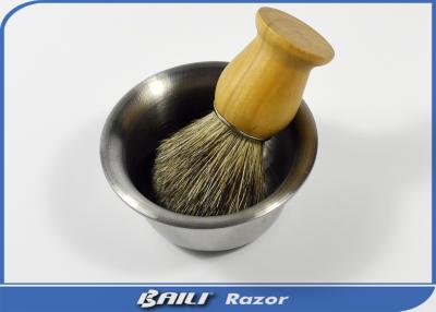 China Classic Shaving Kit With Bristle Beard Shaving Brush Bowl Black Color for sale