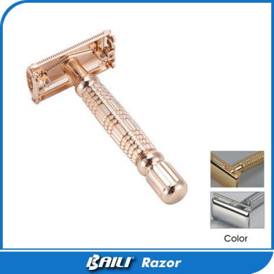 China Rose Gold Retro Style Metal Alloy Butterfly Safety Razor Double Edge Blade for sale