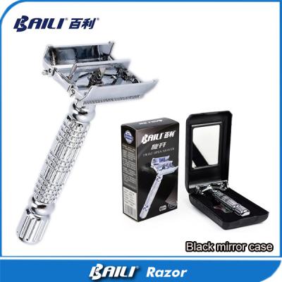 China Easy Carry Travel Case Zinc Metal Double edge Safety Razor Vintage Shaving for sale