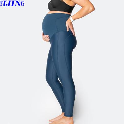 China Breathable Women's Maternity Leggings Over Full Belly Pregnancy Yoga Pants Active Wear Workout Yoga Leggings for sale