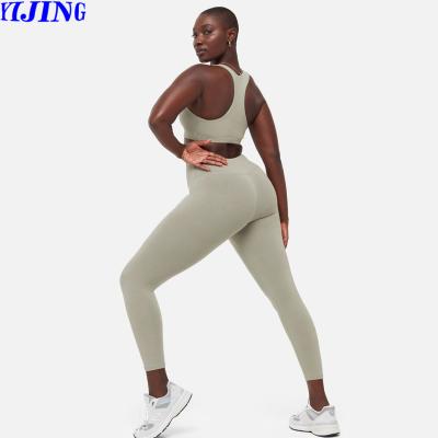 China Bamboo Organic Yoga Legging Gym Yoga Sets Private Label Breathable High Waist Clothing Wholesale Size For Women for sale