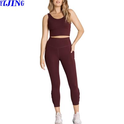 China Breathable Gym Clothing Women Fitness Women Activewear Set Gym Suit Women Sports Bra Legging Set for sale