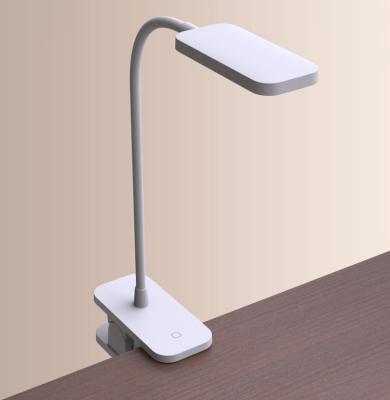 China Portable creative eye protection contact sensor LED desk lamp dormitory usb tricolor rechargeable flexible clip lamp for sale