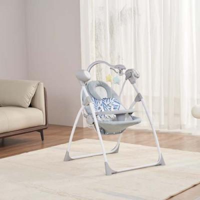 China Modern Simple Swing Baby Rocking Cradle Baby Bouncer Electric Swing Cradle Electric Toy Bar with Lights and Melodies Deluxe Baby Rocker for sale