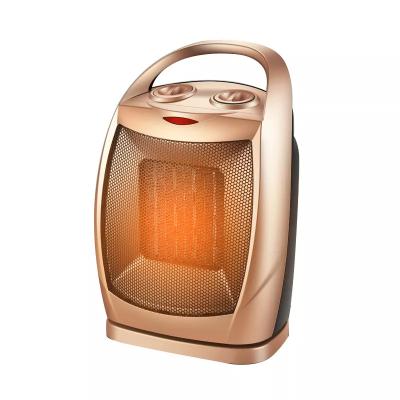 China Electric Desktop Overheating Heater Fan Ptc Mini Desktop Household Heater Protection 1500W Portable Electric Air Fan for sale