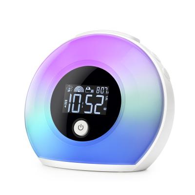 China Video Hot Selling Amazon Multi Function Alarm Multi Color Changing Display Information Night Light LCD Show BT Speaker Gifts Chose Speaker for sale