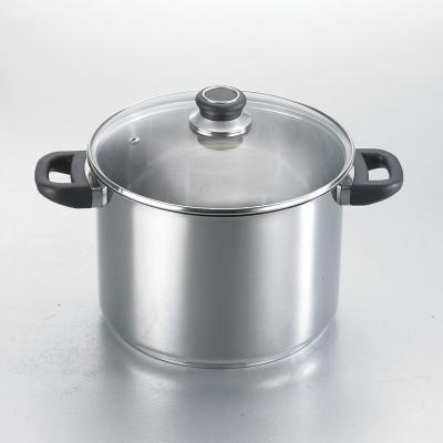 China Sustainable Outlet Preservative Cookware Factory Stock Pan Food Grade Stainless Steel Soup Pot With Cover for sale