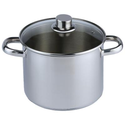 China Stainless Steel Pan Big Size Soup Pot Viable Stock Factory Supply Cookware for Home Kitchen for sale