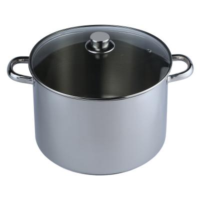 China Sustainable Hot-selling 35 Liter Induction Wide Range Cookware Products Stainless Steel Pan Stockpot Set for sale