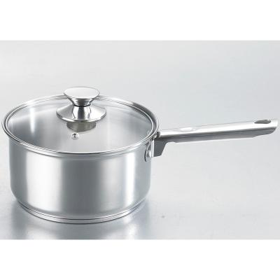 China Excellent Performance Health Sustainable Safety Induction Durable Cookware 304 Stainless Steel Sauce Pan Pot for sale