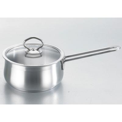 China Best Resistance Silver Cookware Stainless Steel Pans Sustainable Sale High Temperature Easy Clean Pot for sale