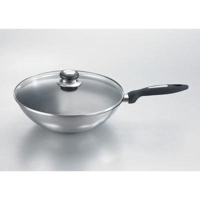 China Sustainable Support Customized Sustainable Services Cookware Large Commercial Wok 28CM Pot Pan For Daily Use for sale