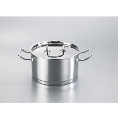 China Stainless Steel Viable Exquisite Hot Soup Cookware Small Performance Casserole Pot Pan With LFGB Approval for sale