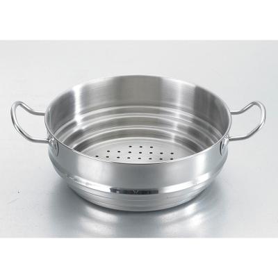 China Sustainable Best Seller Thicken Multi-size Round Cookware Custom Dim Sum Steamer Pan Set With Double Handle for sale