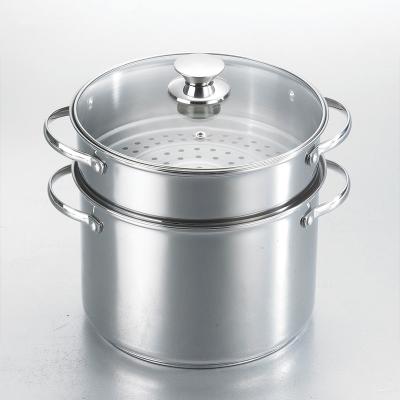 China Sustainable Supplier Professional Cookware Cooking 18/10 Stainless Steel Pasta Pot Pan With Filter Layer for sale