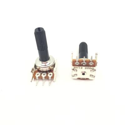 China RV12 Shaft 10K Carbon Film Plastic Potentiometer RV12 20SQ for sale