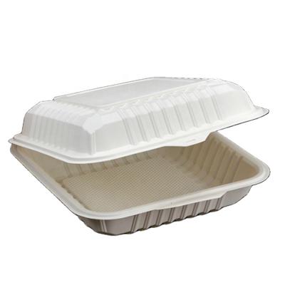 China Hot Sale Food Bowl Microwave Takaway Food Container Biodegradable Cornstarch Packaging for sale