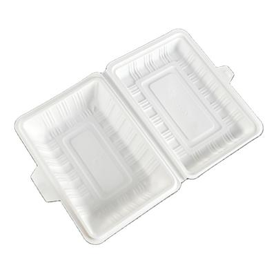 China Food Grade Disposable Food Grade Freshness Preservation Clamshell Food Container Biodegradable Cornstarch Bowl for sale