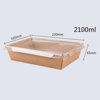 China Disposable Eco Friendly Chinese Kraft Paper Food Container With Window for sale