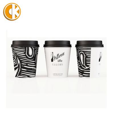 China Recycled Materials Custom Printed Hot Drink Double Wall Insulated Compostable Biodegradable Paper Coffee Cups for sale