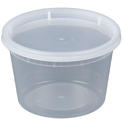 China 2000ml Chinese Factory Disposable PP Plastic Soup Packing Cup Disposable Hot Bowl With Sealed Lid for sale