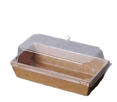 China Full Custom Size Biodegradable Shape Logo Food Grade Hot Dog Sushi Box Stores With Lid for sale