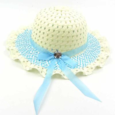 China High Quality Customized Image Quality Customized Children's Hat Fashion Mesh Bow Cute Ribbon With Diamond Hat Outdoor Travel Cap for sale