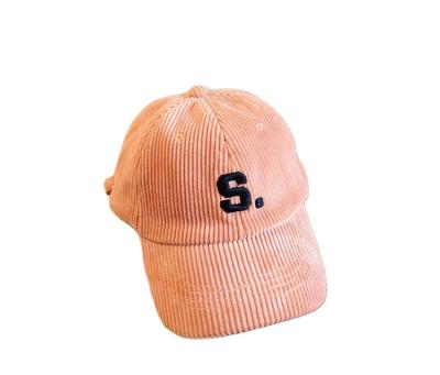 China Image Factory Wholesale Adjustable Fashion Letter Embroidery Baseball Hat Travel Corduroy English Outdoor Baseball Hat for sale