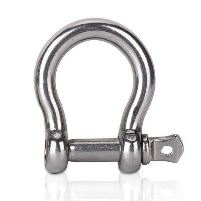 China heavy industry heavy duty stainless steel bow buckle bow anchor shackle tensile m6m8m10m12 steel wire screw pin anchor loop for sale