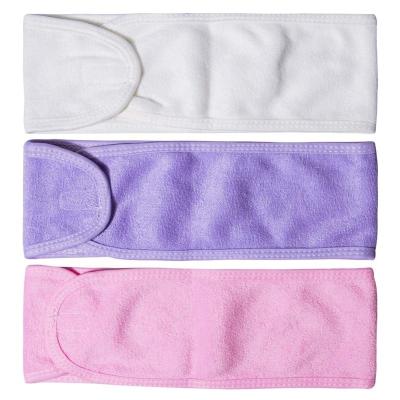 China European and American Style White Spa Towel Headband Custom Logo Makeup Wrap Headband for sale