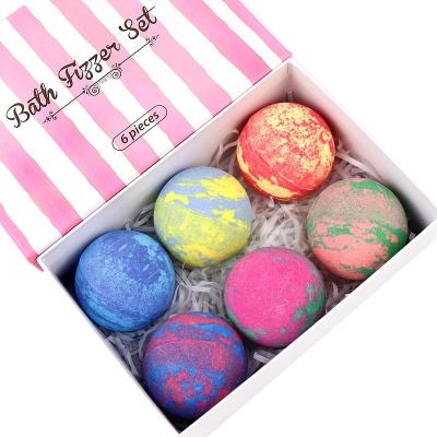 China Doubles Moisturizing Gift 6PC Set Luxury Bubble Bath Bombs Doubles Bath Bombs Cleaning Gift Set for sale