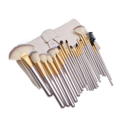 China Angular Blush Professional Makeup Brush Set Champagne 24pcs Cosmetic Makeup Sets for sale