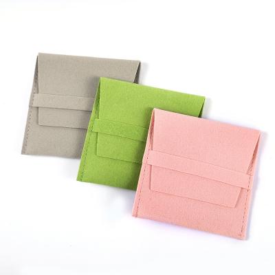 China Envelop Wholesale  Flap  Folded velvet envelope jewelry bag microfiber Suede leather pouch for grey pink blue black gold white for sale