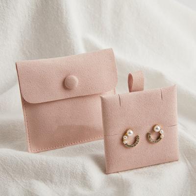 China Envelop Wholesale Thick Suede Envelope Flap Jewelry Bracelet Rings Packaging Pouch Bag for sale