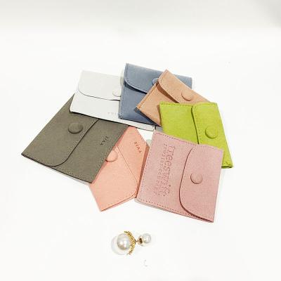 China Envelop Wholesale Envelope packing ring bracelet luxury custom standard size small jewelry suede bag pouch for sale