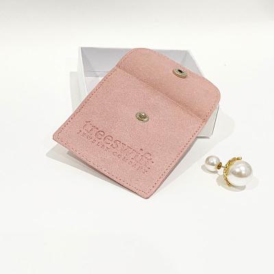 China Envelop Wholesale Pink Comfortable Feeling Suede Jewelry Microfiber Pouch Gift Pouch Envelope Bag with Logo for sale