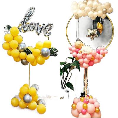 China Gold Stand Fashionable Wedding Decorations 2m Metal Backdrop For Party Decoration Iron Birthday Party Balloon Arch for sale