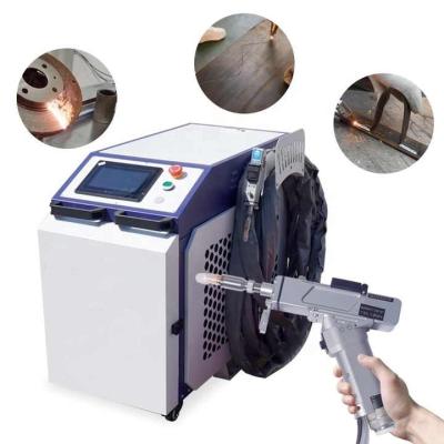 Cina 3 in 1 Fibra Laser Saldatura Machine 1000W 1500W 2000W Portatile laser saldatore a mano in vendita