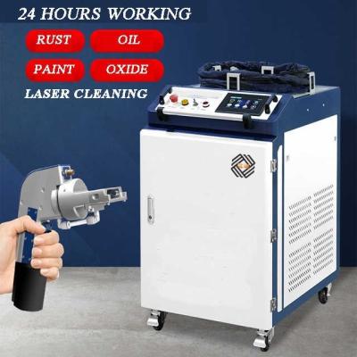 China Draagbare laserreinigingsmachine 1000W 1500W 3000W JPT Fiber Pulse Oil Paint Laser Reiniger Te koop