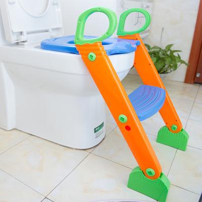 China 1-7 Years Portable Plastic Baby Kids Toilet Trainer Seat With Ladder for sale