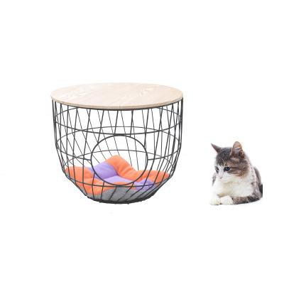 China Viable Multifunctional Coffee Table Design Wooden Cat Cage Table For Small Dogs And Cat for sale