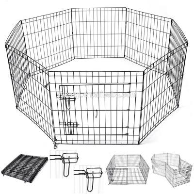 China Viable Wholesale Metal Dog Kennel Designs Folding Steel Panels for sale