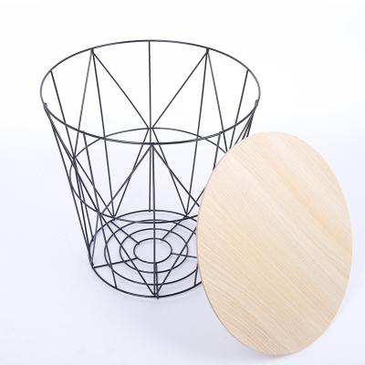 China China Sustainable Manufacture Handmade Metal Wire Laundry Storage Basket For Sundries for sale