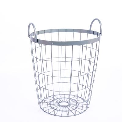 China China Wholesale Sustainable Wire Metal Storage Basket Wire Laundry Storage Baskets With Carry Handle for sale