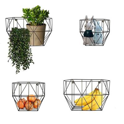 China Factory direct sale viable iron fruit basket wall mounted basket for storage for sale