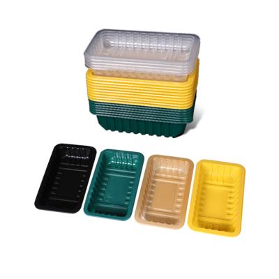 China Customized Rectangular Card Tray Black Yellow pp EVOH CARD Tray Food Grade Plastic pp Moisture-proof Rectangular Tray for sale