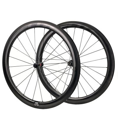 China Road Bicycles Road Bikes ELITEWHEELS 700C Carbon Road Wheels Trader Wheelset UNC Series 35/45/50 Mm Rim Brake With DT350 for sale