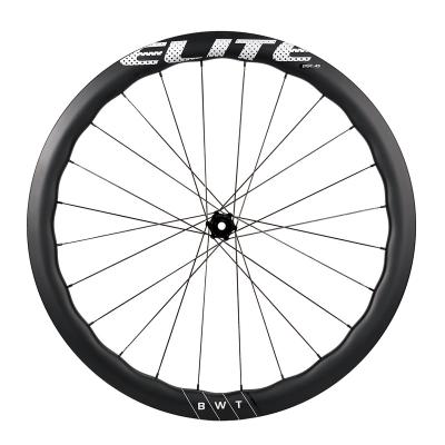 China Road Bicycles Road Bikes ELITEWHEELS BWT Carbon Road Disc Wheelset 45mm Width 29mm Tubeless Carbon 700c Wheelset for sale